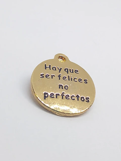 DIJE MENSAJE BAÑO DE ORO T4590                              