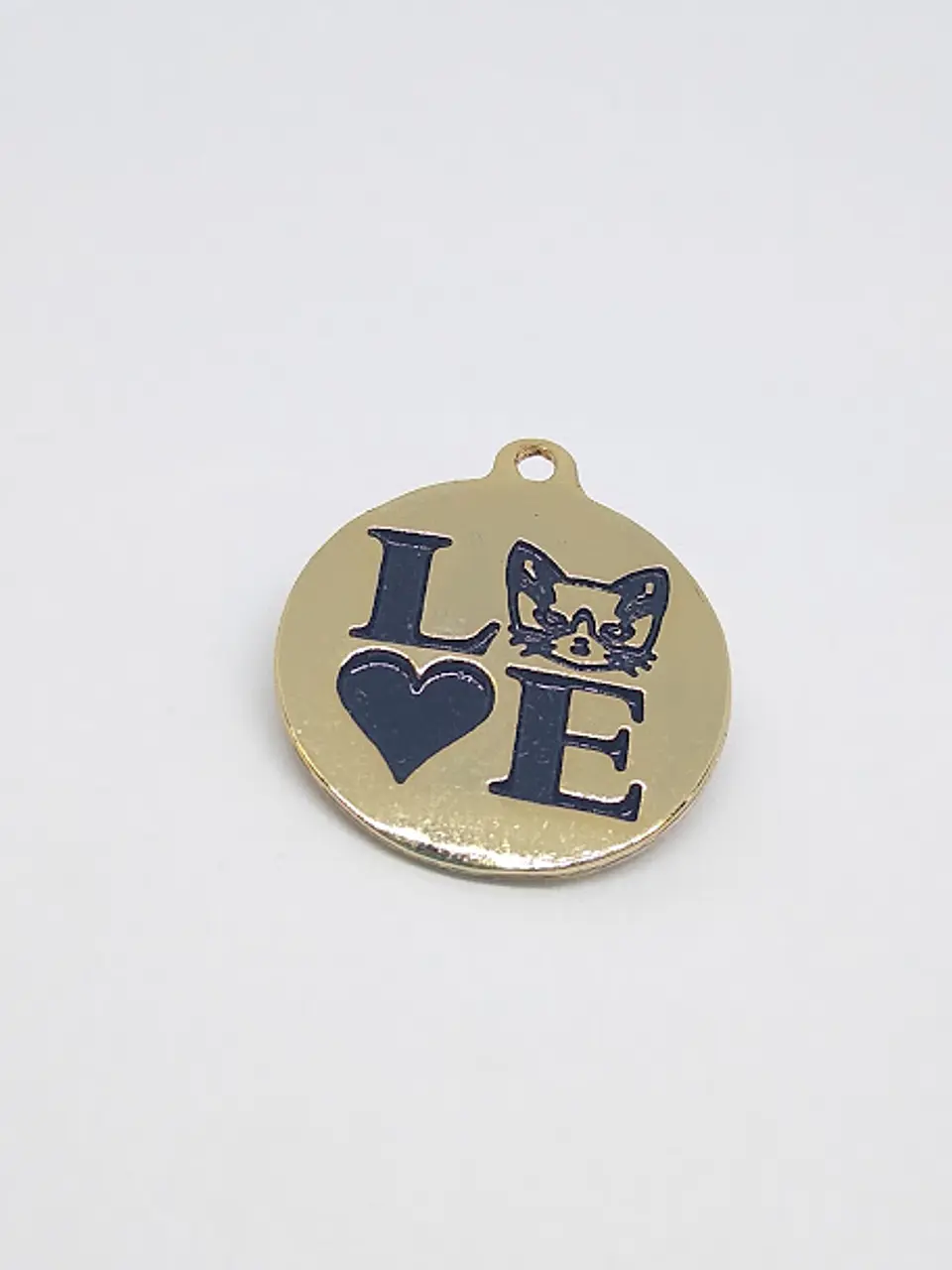 PLACA LOVE BAÑO DE ORO T3275                                             1