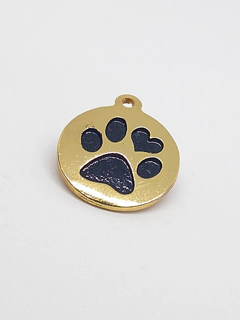 PLACA HUELLA PERRO BAÑO DE ORO T3242                                                 