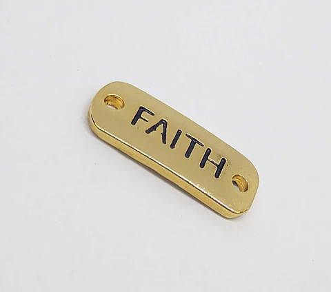 PLACA FAITH BAÑO DE ORO T3316                                  