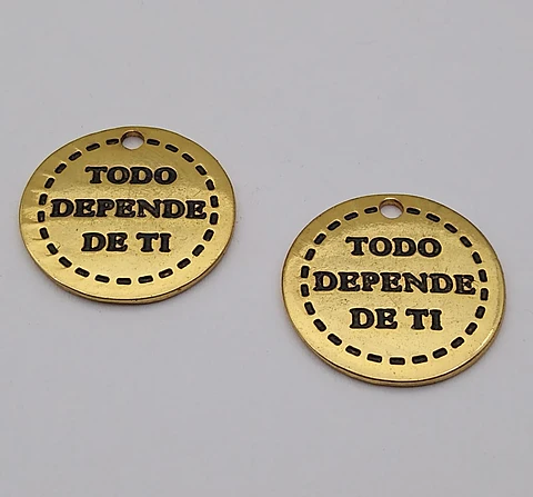 PLACA MENSAJE BAÑO DE ORO T3146-2                          