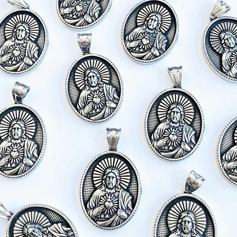 MEDALLA ✦ SAGRADO CORAZÓN DE JESÚS ACERO 1