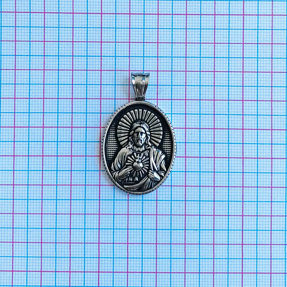 MEDALLA ✦ SAGRADO CORAZÓN DE JESÚS ACERO 2