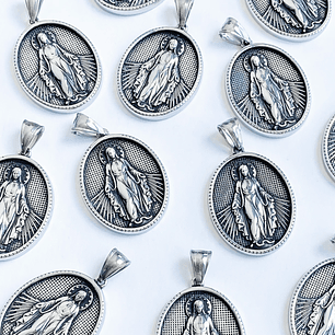 MEDALLA ✦ VIRGEN MILAGROSA ACERO