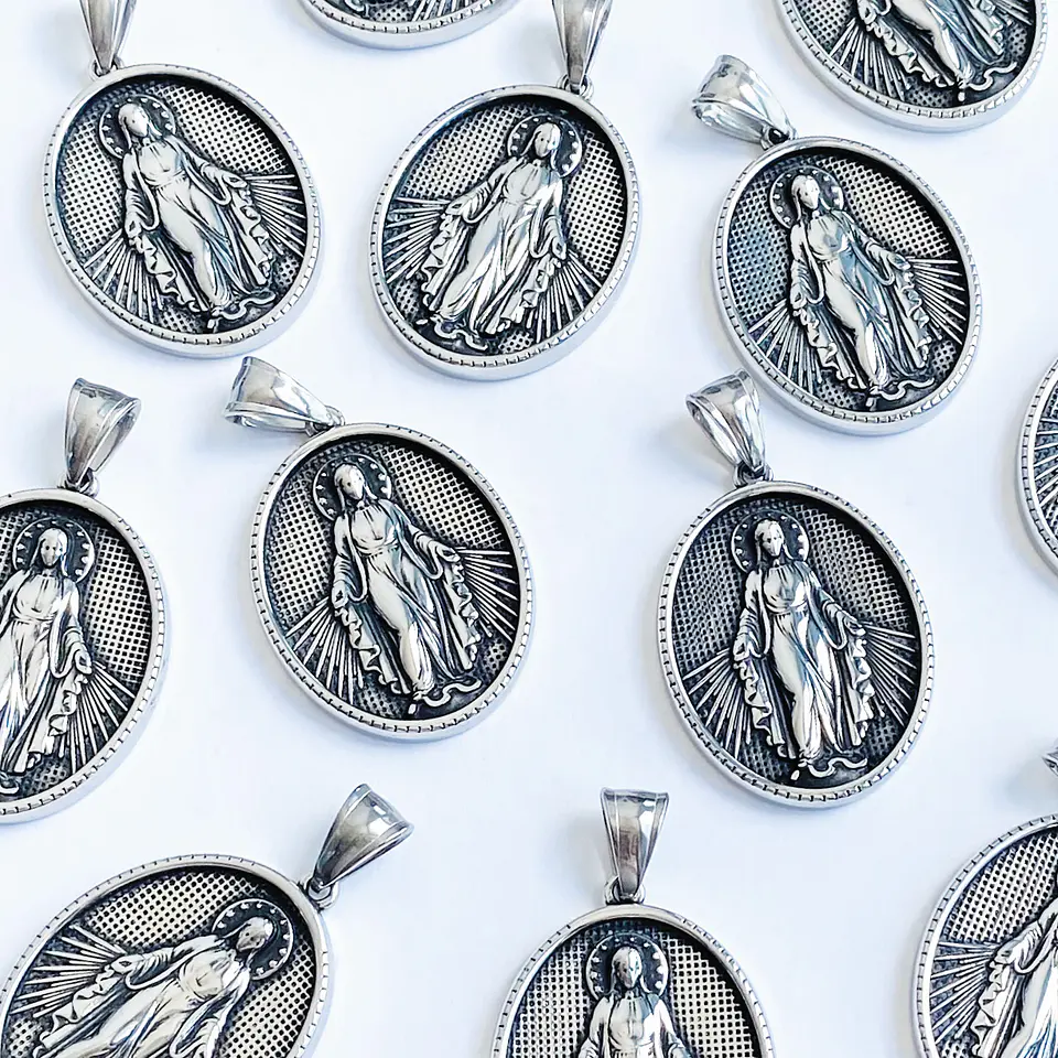 MEDALLA ✦ VIRGEN MILAGROSA ACERO 1