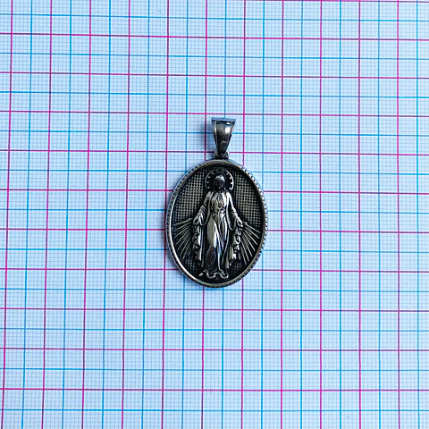 MEDALLA ✦ VIRGEN MILAGROSA ACERO