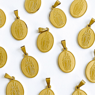 MEDALLA VIRGEN DEL CARMEN ACERO