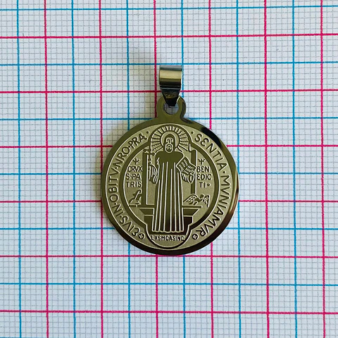 MEDALLA DE SAN BENITO ACERO