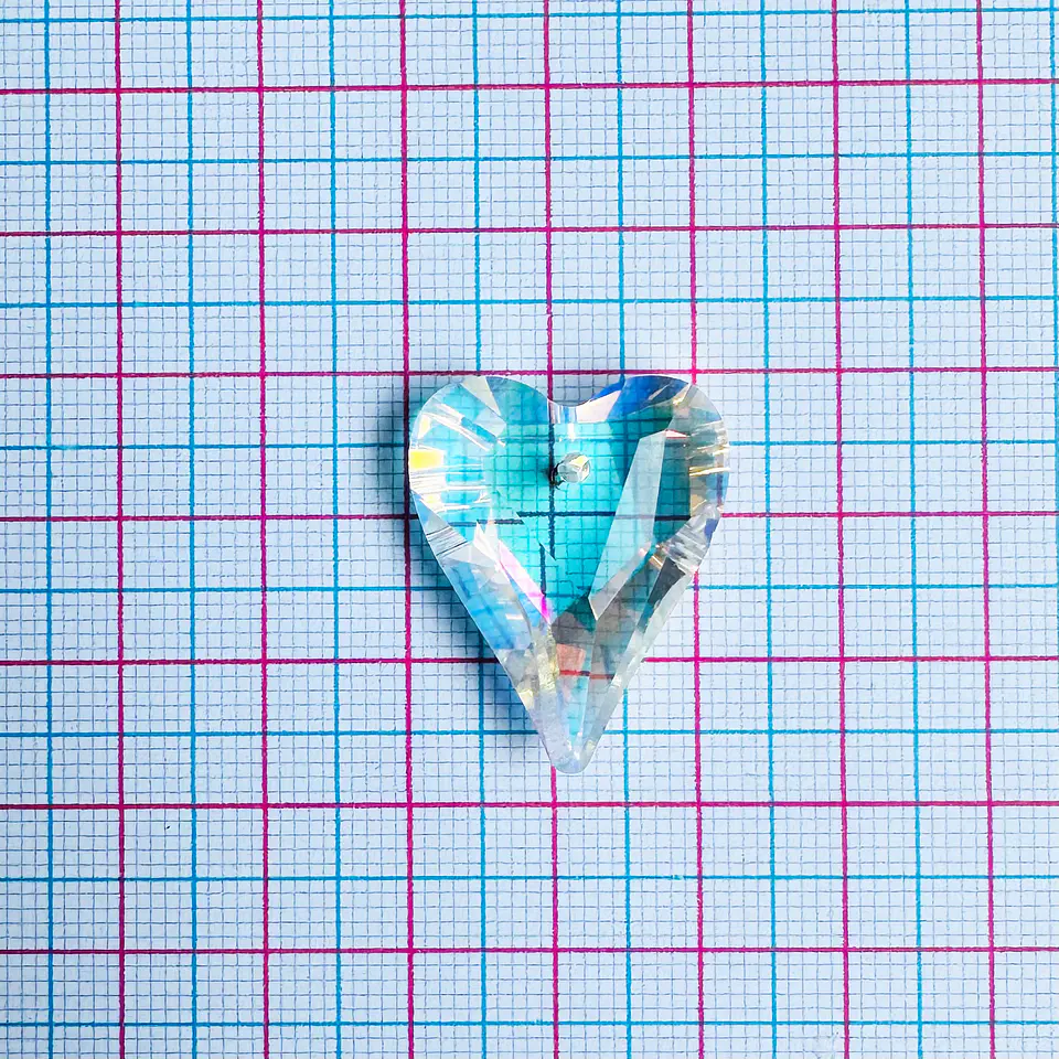 DIJE CORAZÓN CRISTAL 2