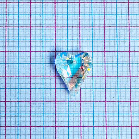 DIJE CORAZÓN CRISTAL