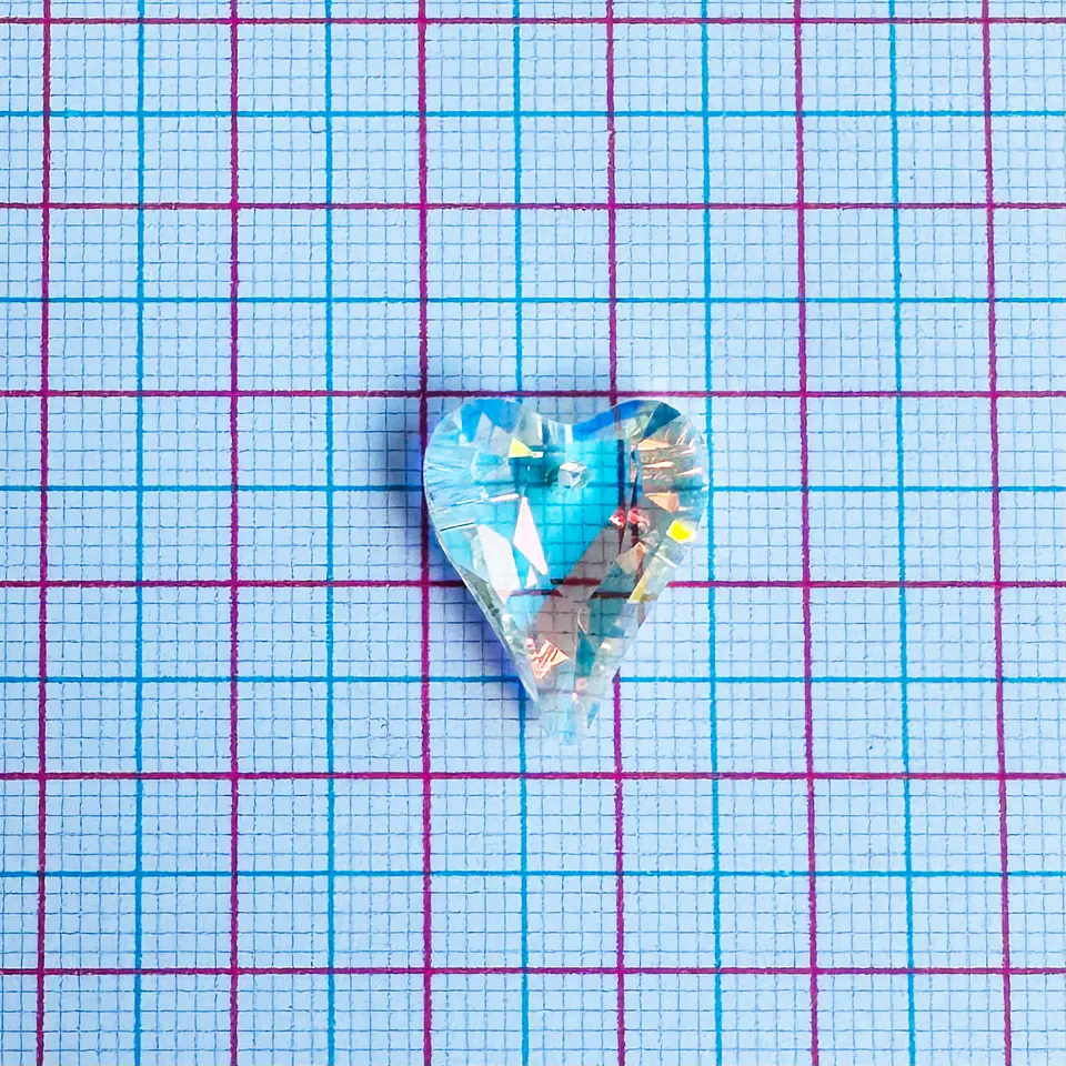 DIJE CORAZÓN CRISTAL 2