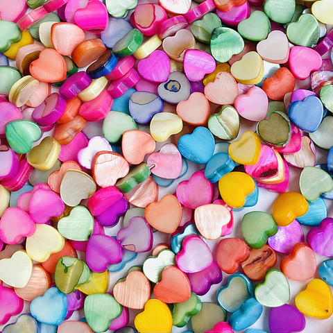 SEPARADOR ✦ CORAZÓN NÁCAR 8MM (ELIGE TU COLOR FAVORITO)