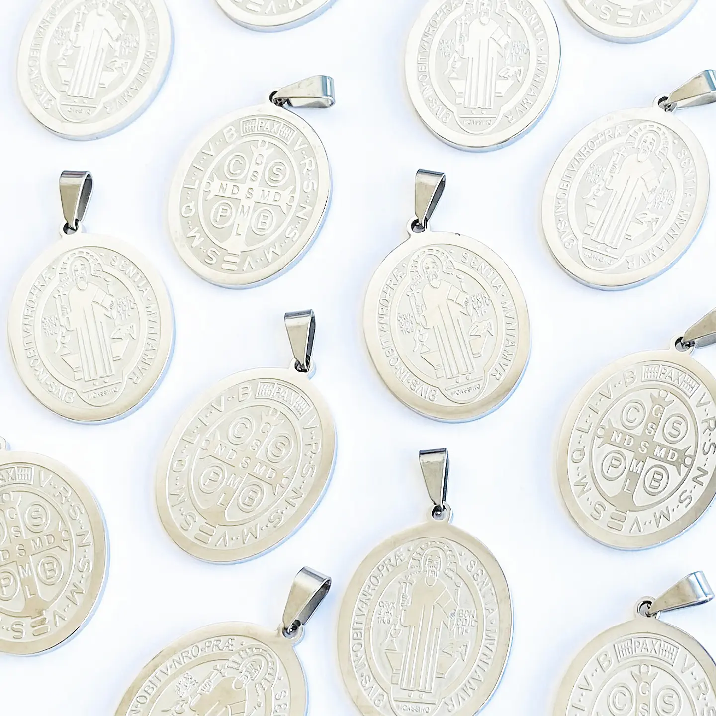 MEDALLA SAN BENITO ACERO 1