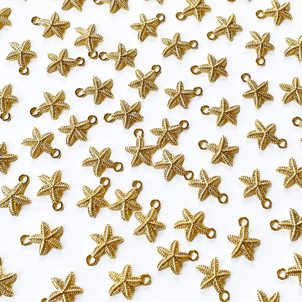 DIJE ESTRELLA DE MAR BAÑO DE ORO  1