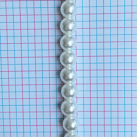 PERLA ✦ DE VIDRIO EN SARTA 12MM (ELIGE TU COLOR FAVORITO)