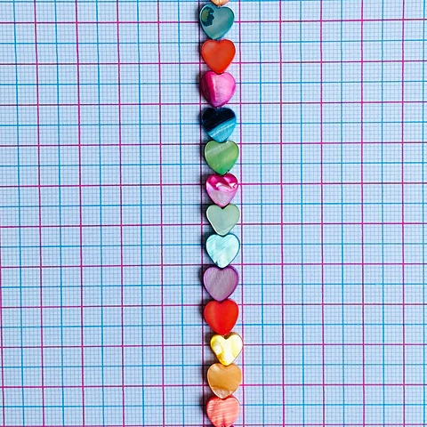 SEPARADOR ✦ CORAZÓN NÁCAR 8MM
