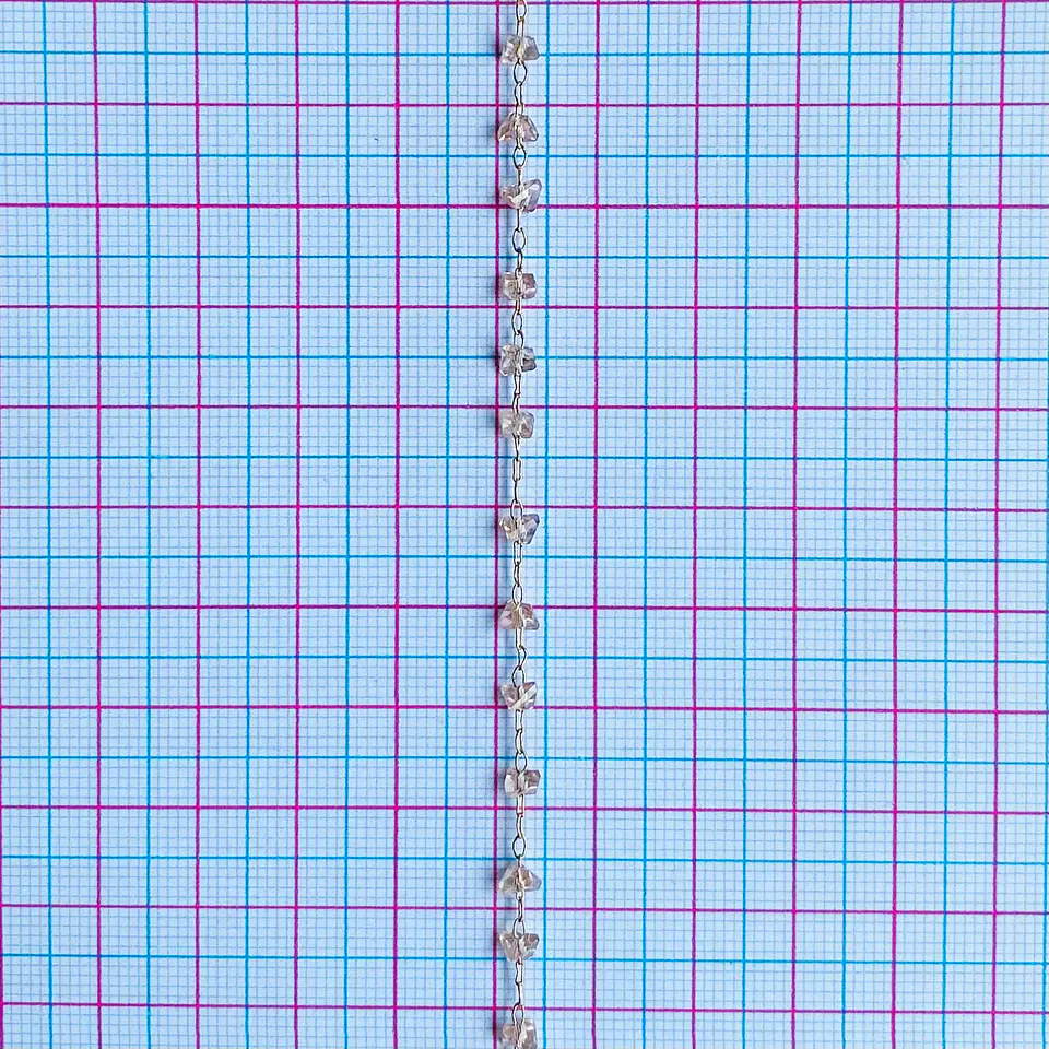 CADENA ✦ CRISTAL PICADO 3MM RODIO 2