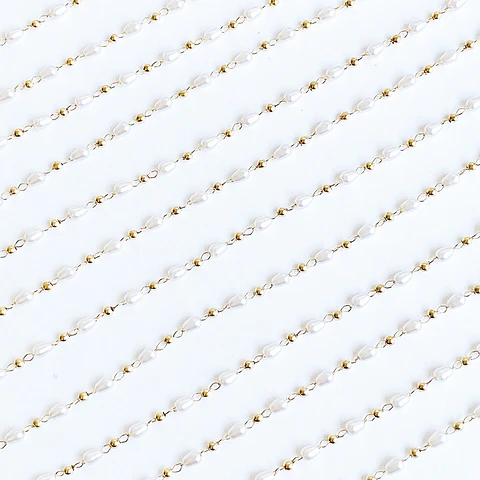 CADENA ✦ ARROZ Y BALIN 2MM RODIO