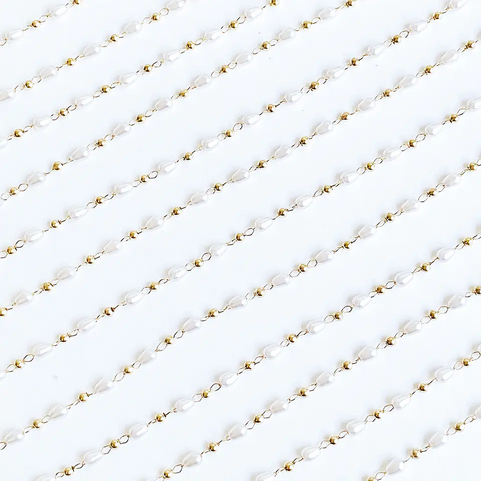 CADENA ✦ ARROZ Y BALIN 2MM RODIO 1