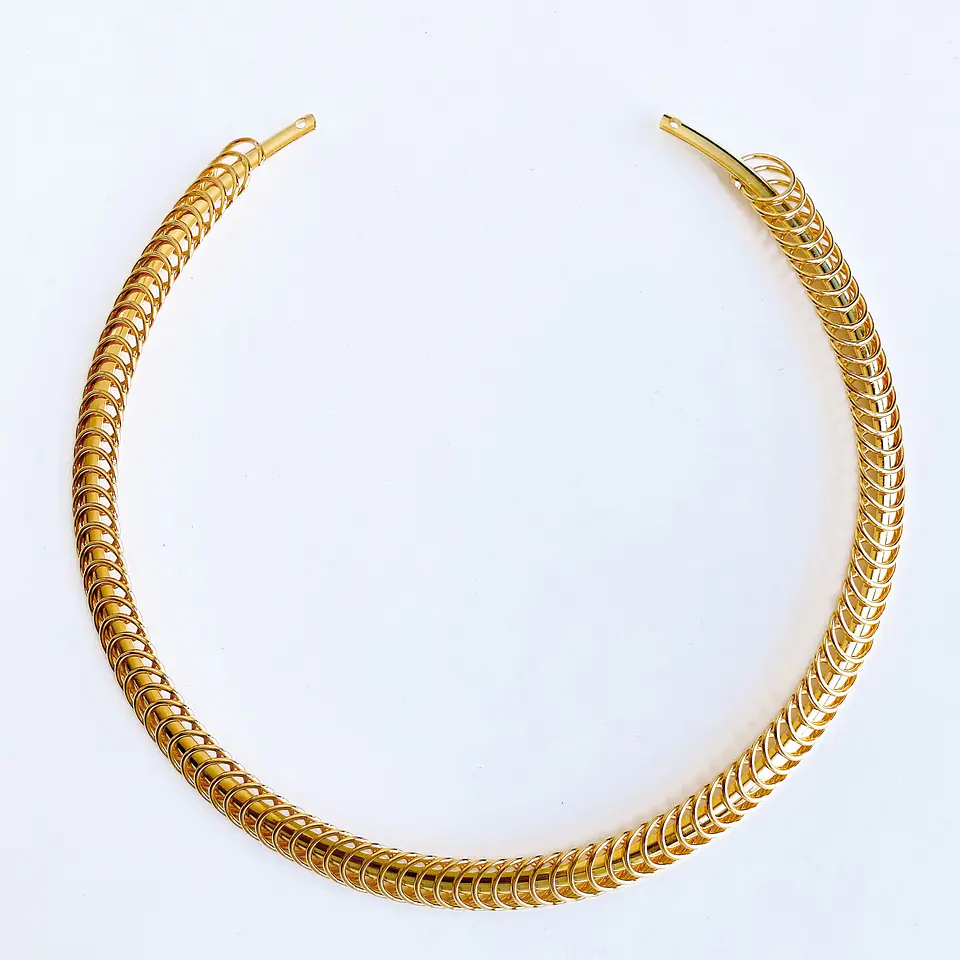 PECTORAL ✦ GARGANTILLA EN AROS BAÑO DE ORO 1