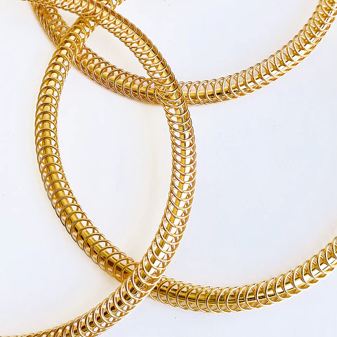 PECTORAL ✦ GARGANTILLA EN AROS BAÑO DE ORO