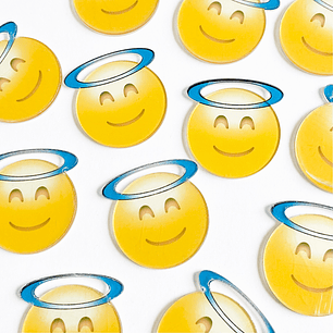 PIN EMOJI ✦ CARITA ANGEL ACRÍLICO