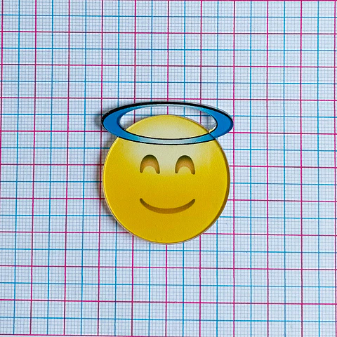 PIN EMOJI ✦ CARITA ANGEL ACRÍLICO
