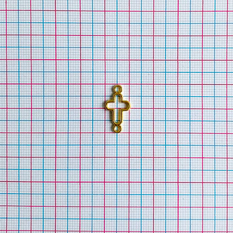 DIJE ✦ CRUZ BAÑO DE ORO