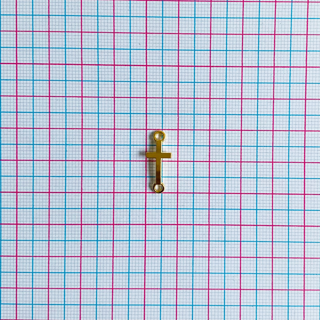 DIJE ✦ CRUZ BAÑO DE ORO  2