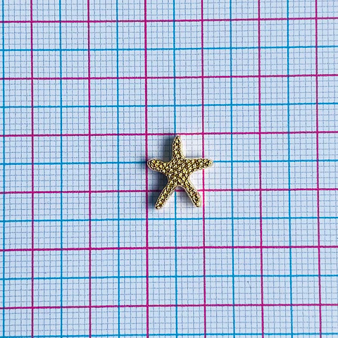 ESTRELLA ✦ DE MAR BAÑO DE ORO 11*12 MM