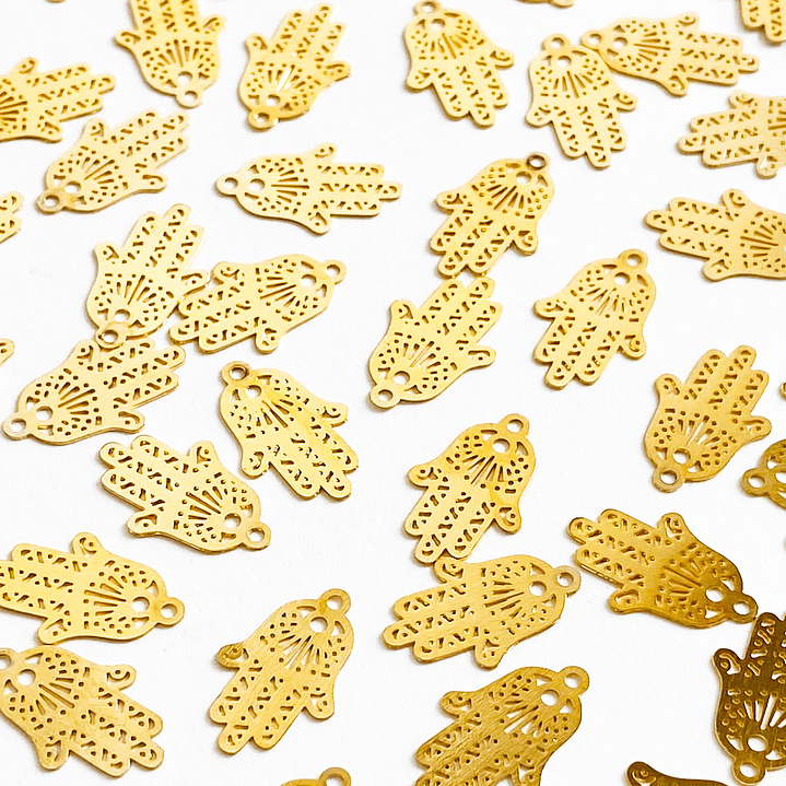 MINI DIJE ✦ MANO HAMSA BAÑO DE ORO 1