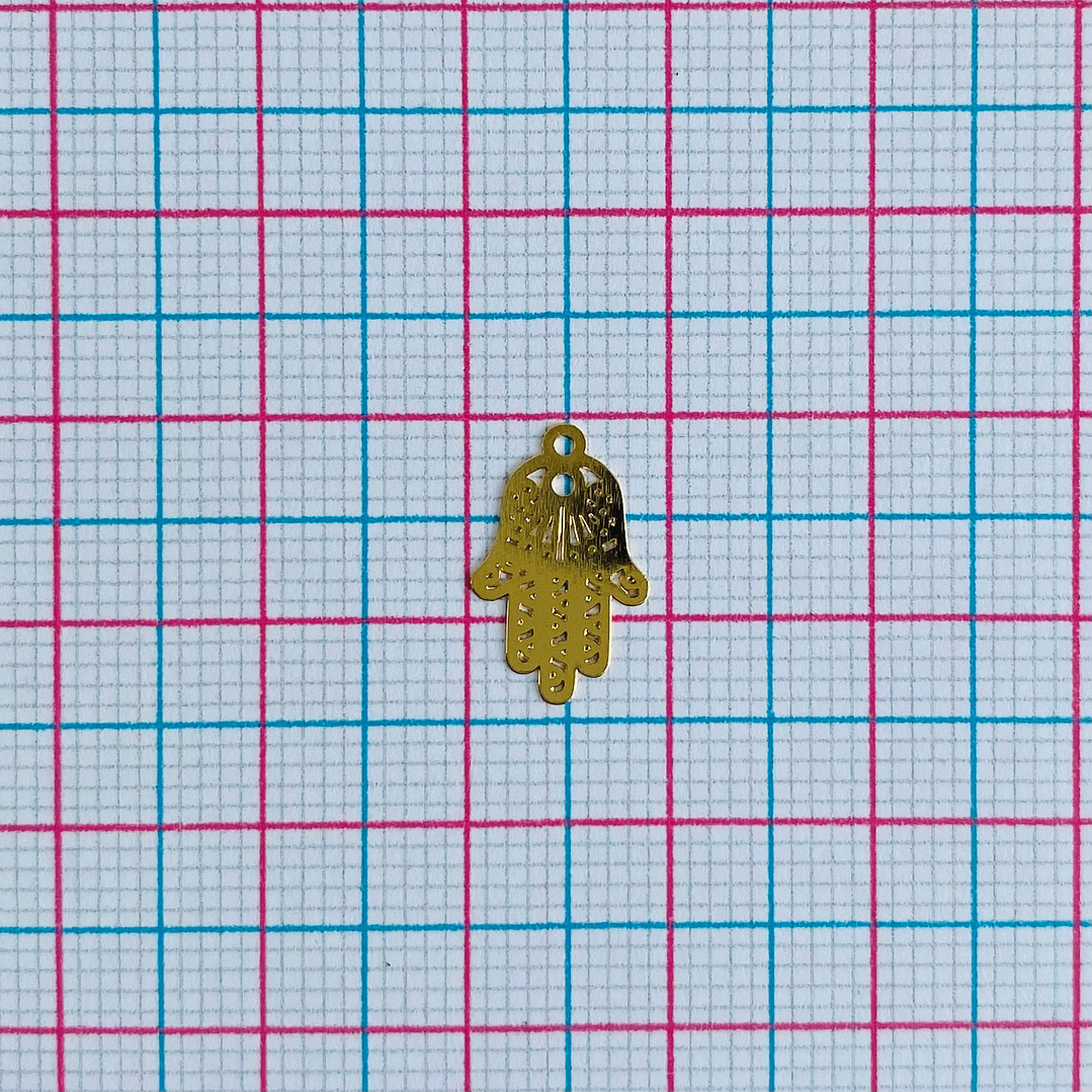 MINI DIJE ✦ MANO HAMSA BAÑO DE ORO 2