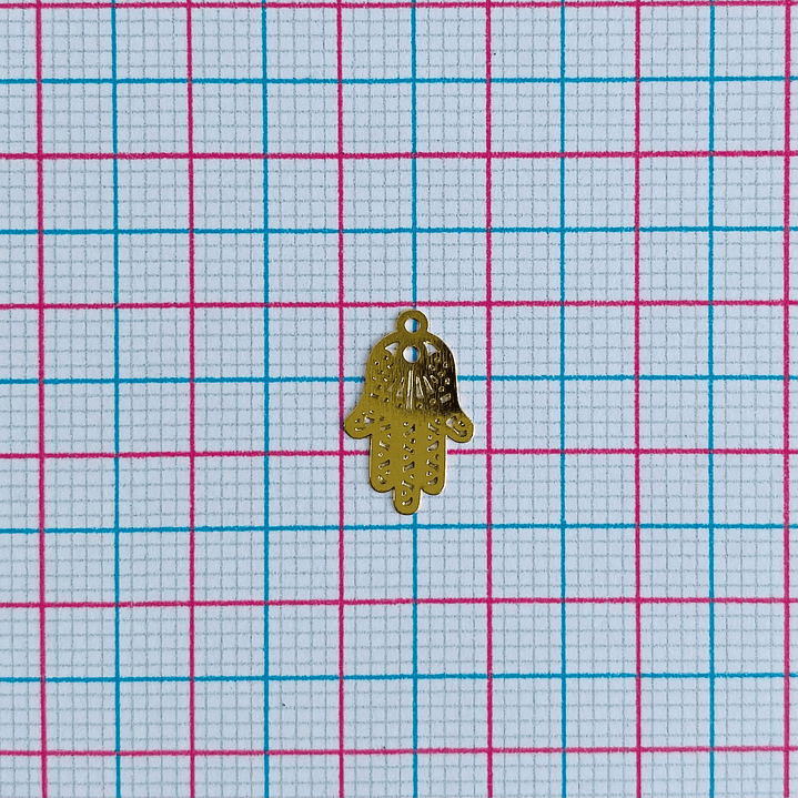 MINI DIJE ✦ MANO HAMSA BAÑO DE ORO 2