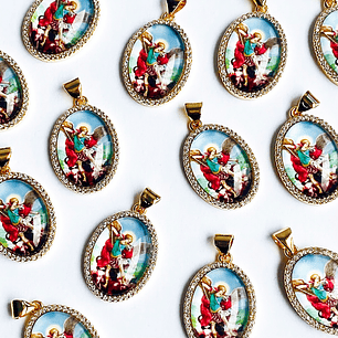 MEDALLA ✦ DIJES RELIGIOSOS EN VIDRIO/RODIO (ELIGE TU FAVORITO)