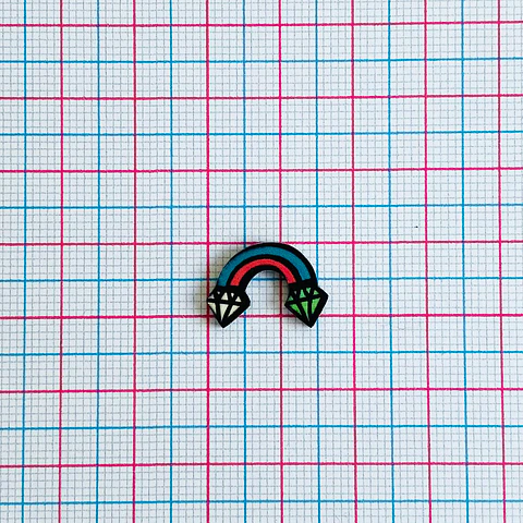 PIN ✦ ARCOIRIS DIAMANTES ACRÍLICO