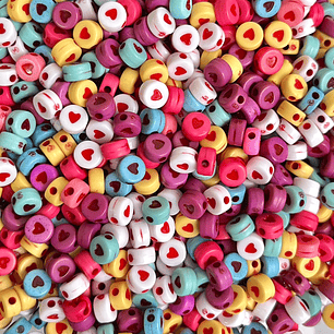 ENSAMBLE PASTILLA CORAZÓN ROJO FONDO COLORES DEC-R/T