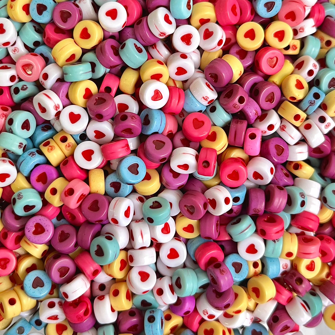 ENSAMBLE PASTILLA CORAZÓN ROJO FONDO COLORES DEC-R/T 1