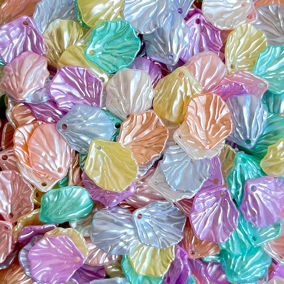 DIJE ✦ HOJA PERLADA PLASTICA (ELIGE TU COLOR FAVORITO) 3