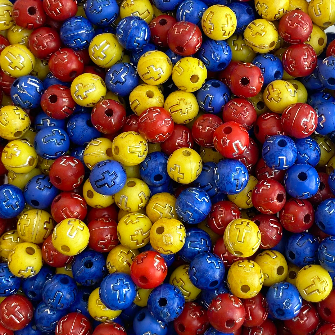 SEPARADOR ✦ BOLA CRUZ BLANCO/PLATEADO 8MM (ELIGE TU COLOR FAVORITO) 1