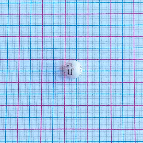 SEPARADOR ✦ BOLA CRUZ BLANCO/PLATEADO 8MM (ELIGE TU COLOR FAVORITO)