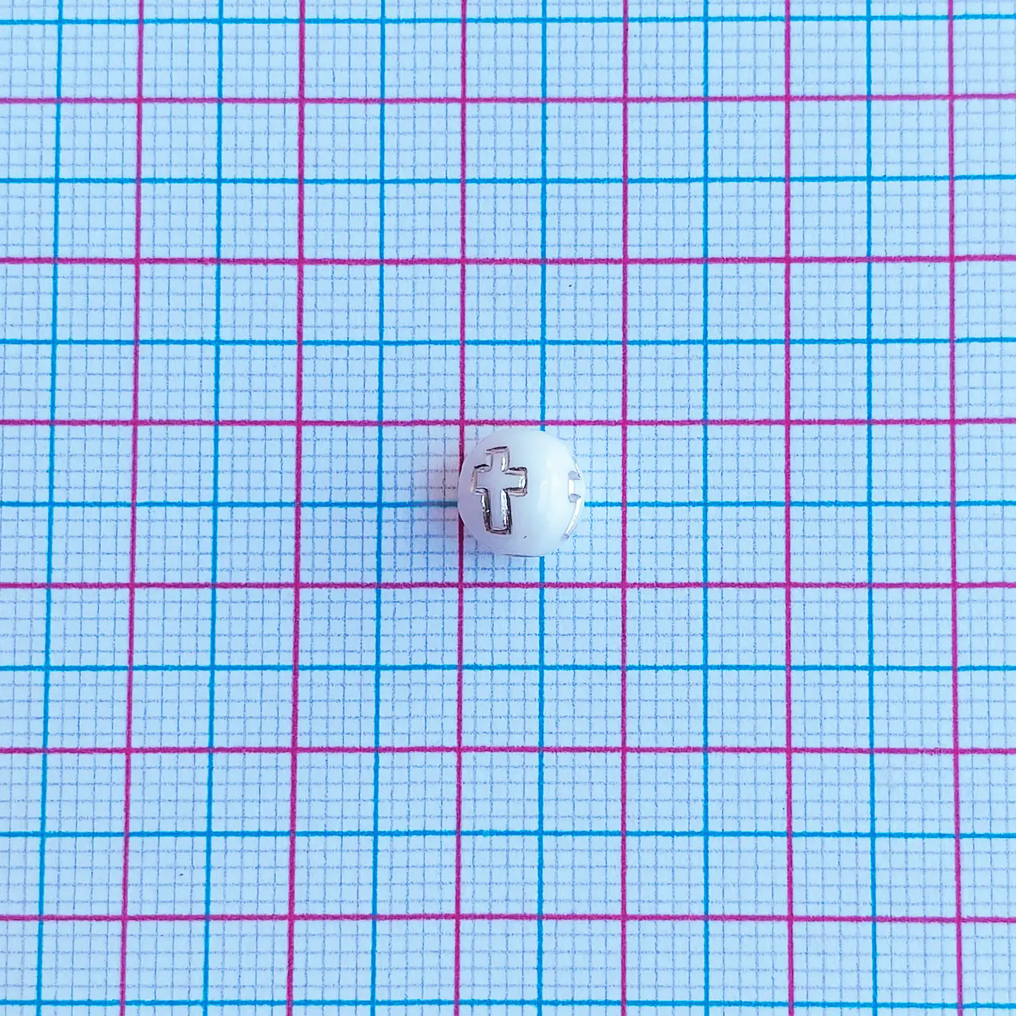 SEPARADOR ✦ BOLA CRUZ BLANCO/PLATEADO 8MM (ELIGE TU COLOR FAVORITO) 2