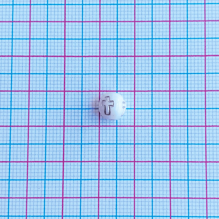 SEPARADOR ✦ BOLA CRUZ BLANCO/PLATEADO 8MM (ELIGE TU COLOR FAVORITO) 2