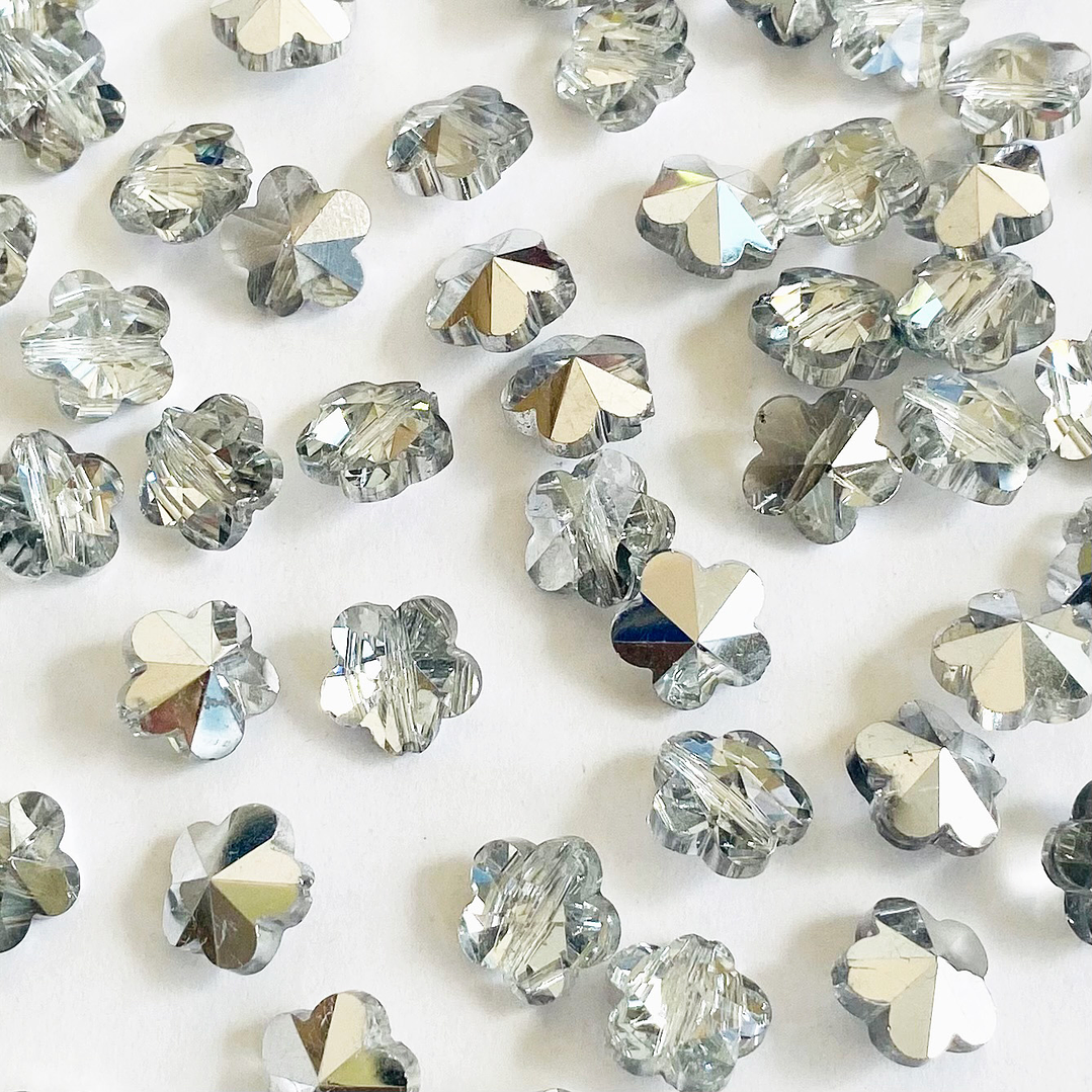 DIJE ✦ FLOR IMITACIÓN SWAROSKY 10MM 4