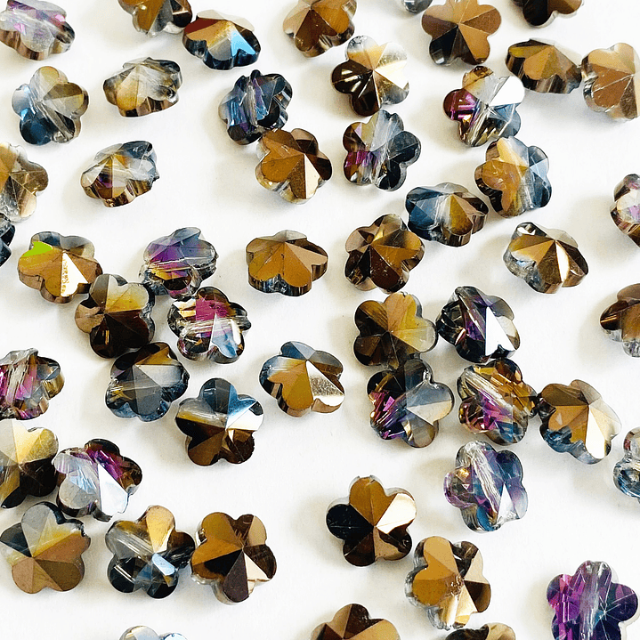 DIJE ✦ FLOR IMITACIÓN SWAROSKY 10MM 7