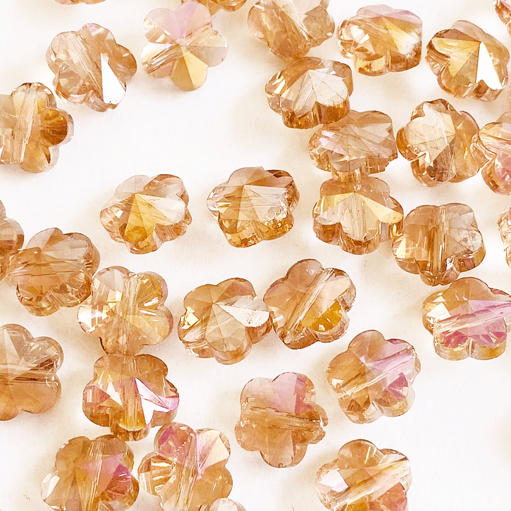 DIJE ✦ FLOR IMITACIÓN SWAROSKY 10MM 1