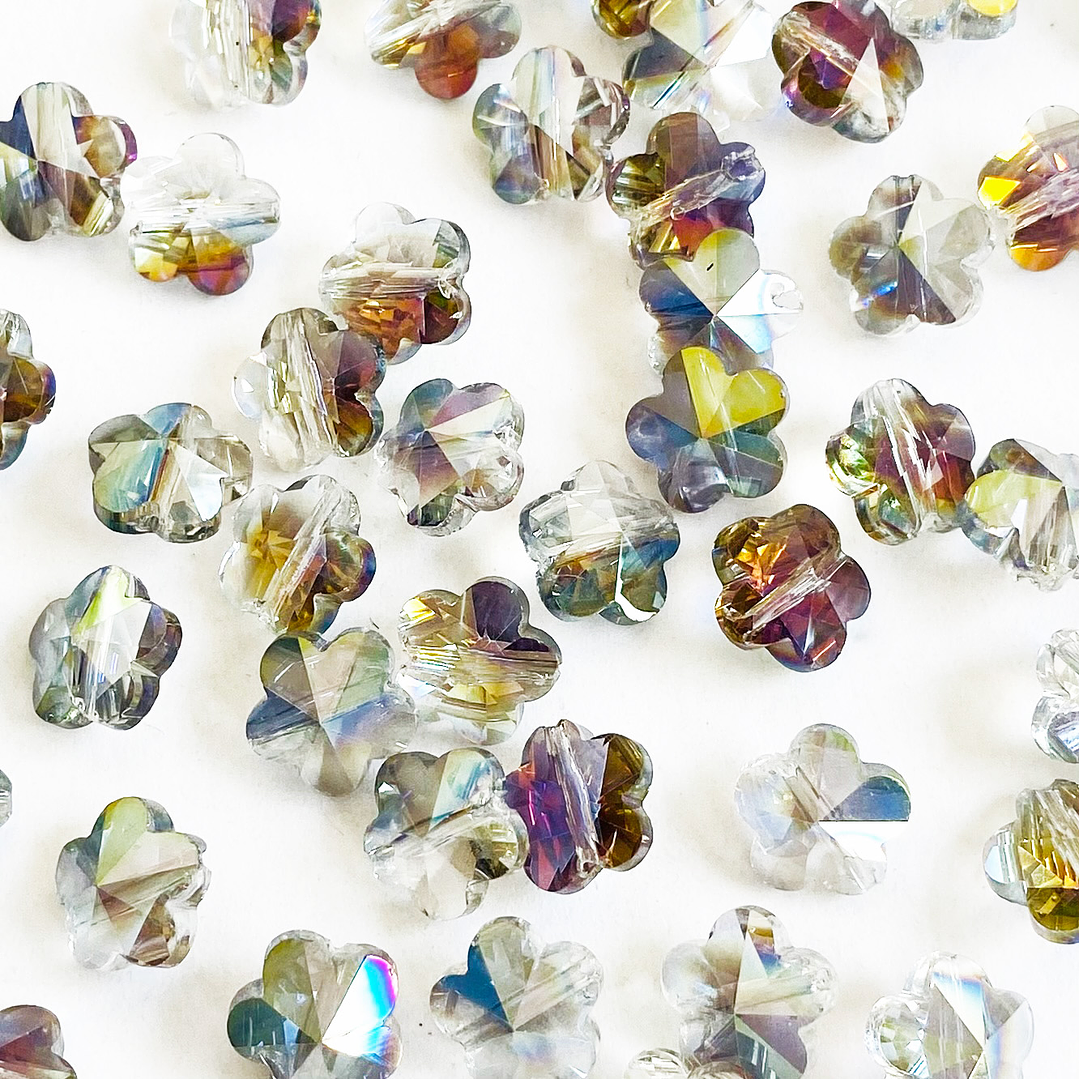 DIJE ✦ FLOR IMITACIÓN SWAROSKY 10MM 9