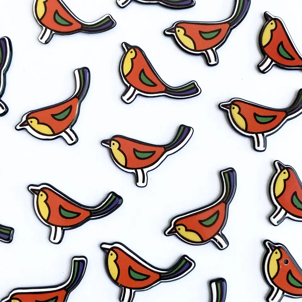 PIN ✦ PÁJARO ACRÍLICO 1