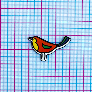 PIN ✦ PÁJARO ACRÍLICO
