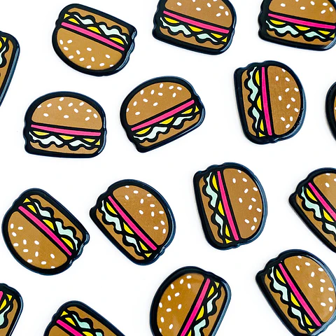 PIN ✦ HAMBURGUESA ACRILICA