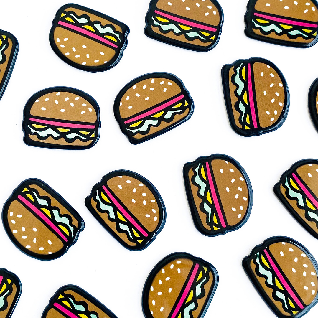 PIN ✦ HAMBURGUESA ACRILICA 1